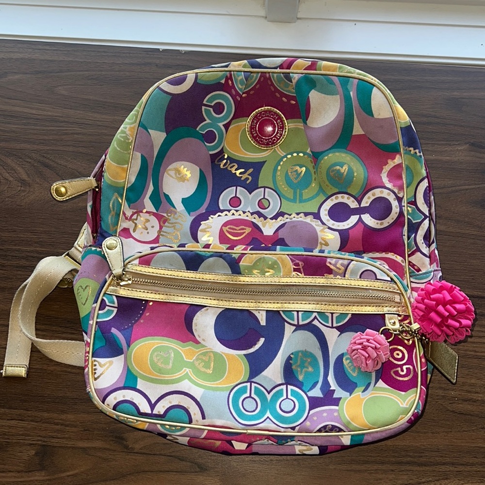 COACH poppy pop limited edition collection backpack